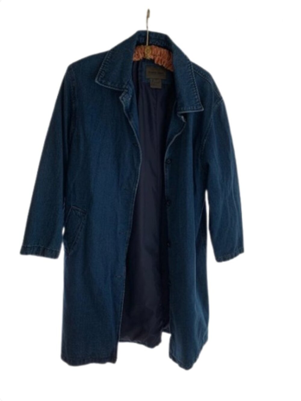 Vintage Brandon Thomas 100% Denim Blue Chore Barn Jacket w lining Y2K - Picture 6 of 16